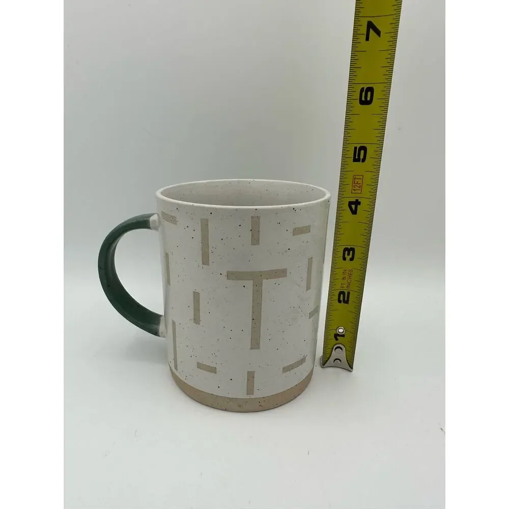 West Elm Wax Resist Monogram Mug 